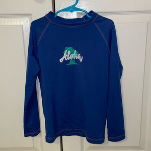 Blue aloha rash guard - 8